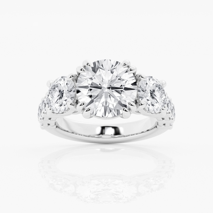 6 2/3 ctw Round Lab Grown Diamond Three-Stone Engagement Ring